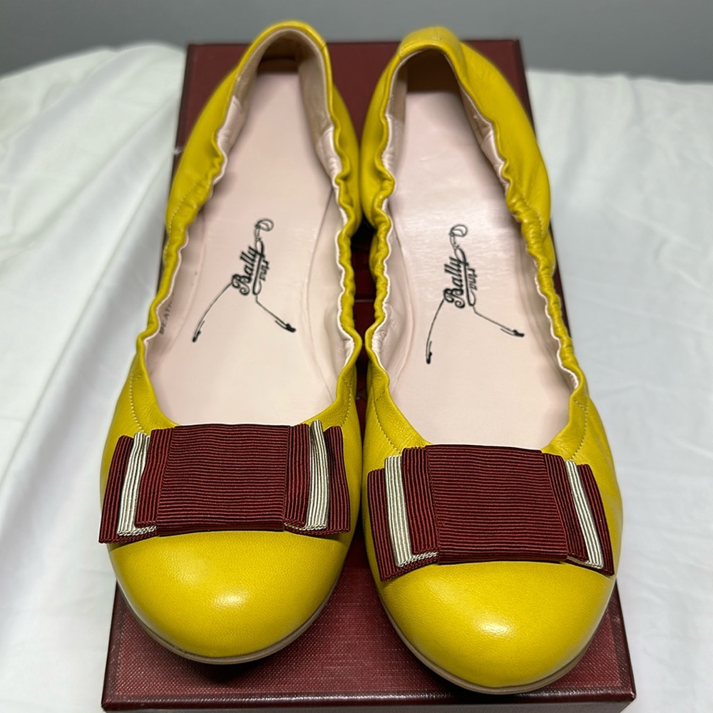 Bally US 9.5M Beatris Ballet flats, Sunshine Lamb Nappa
